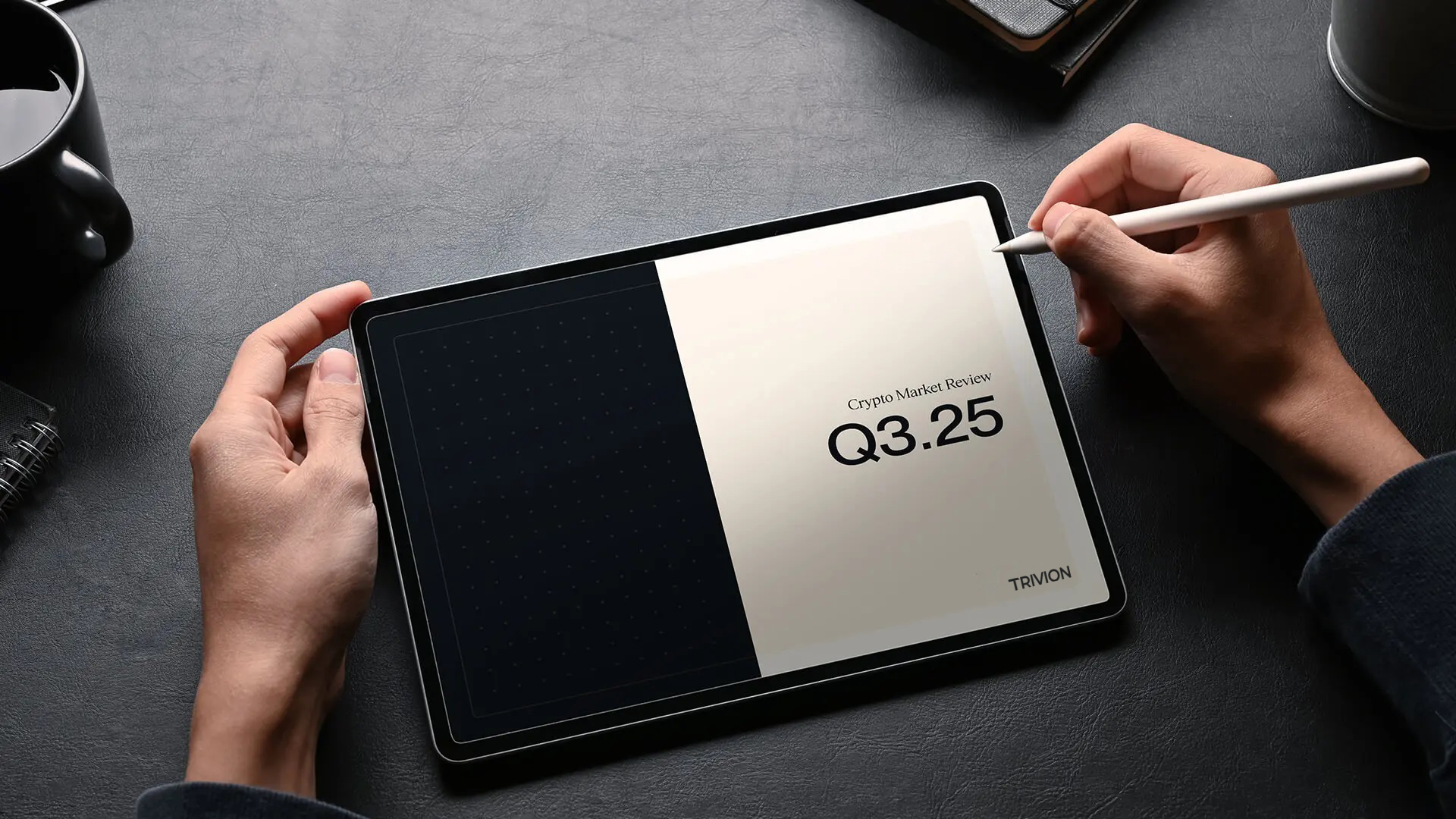 Tablet showing Bitcoin article